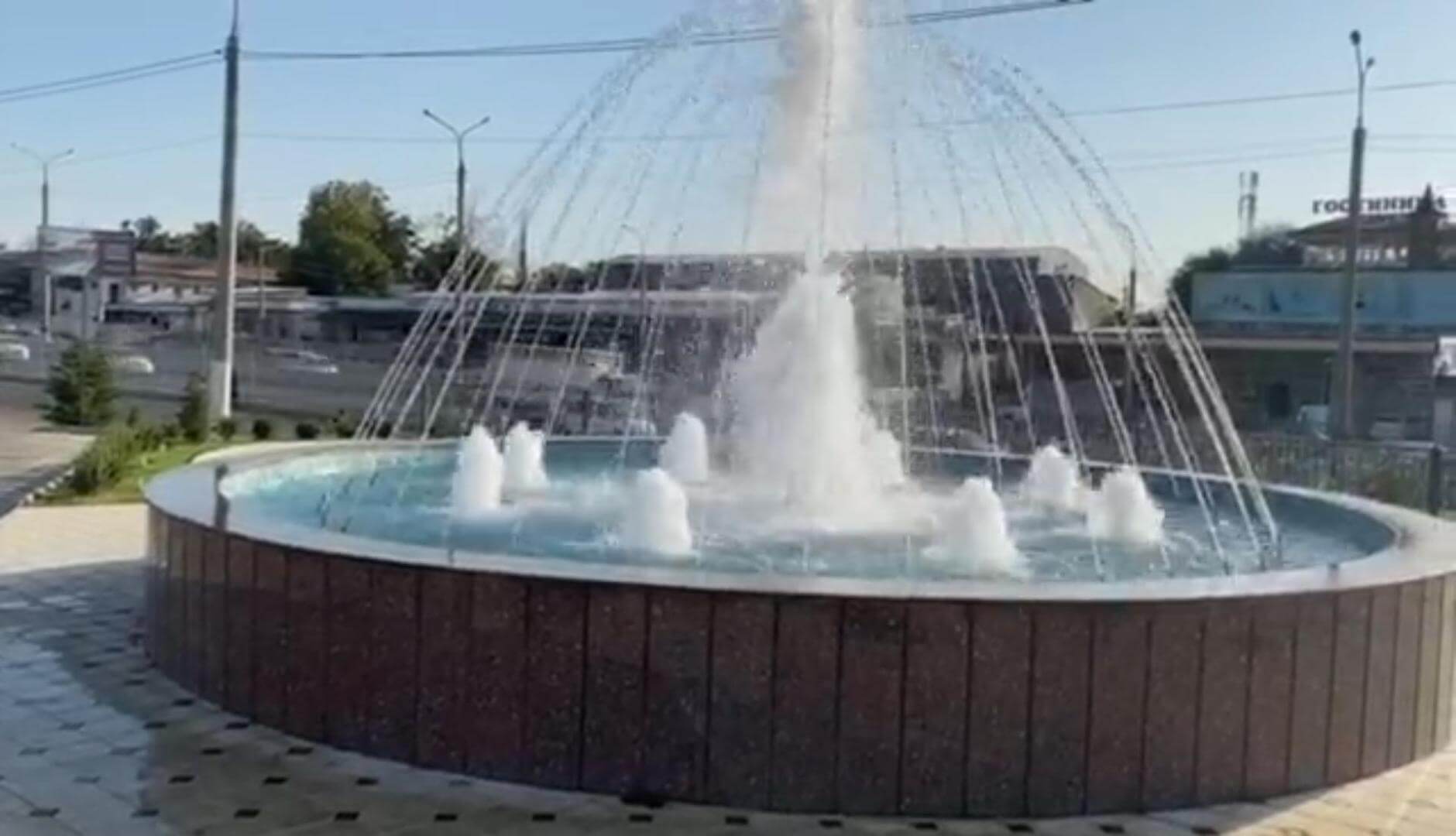 水池-乌兹别克斯坦圆形喷泉